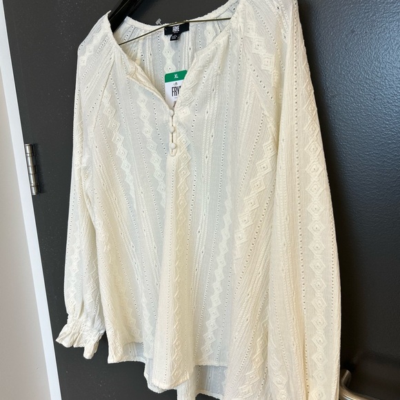 FRYE NWT XL women’s peasant top/cottage core blouse - Picture 3 of 16